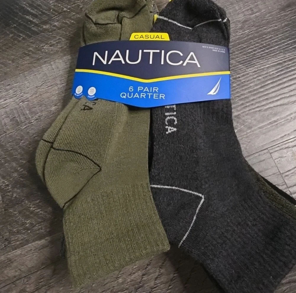 Nautica Casual Quarter Socks 6 Pack
